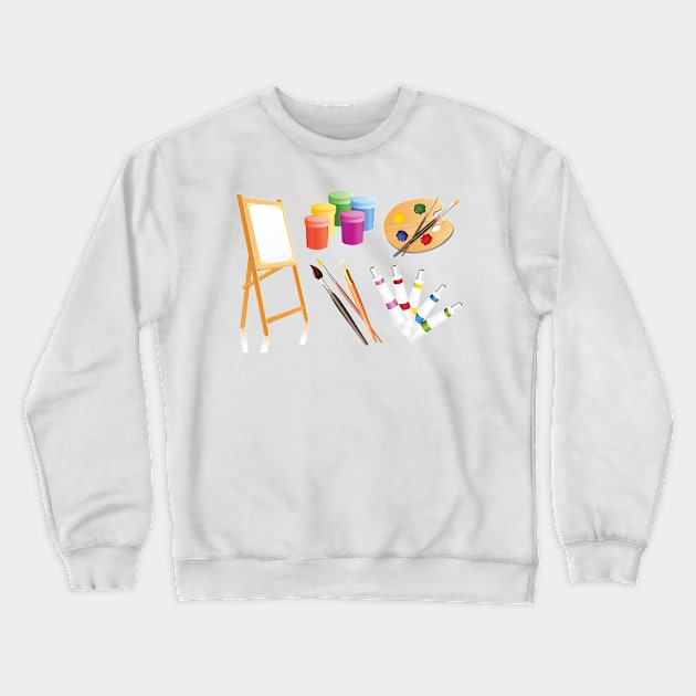 paint Brush Crewneck Sweatshirt by I-Heart-All